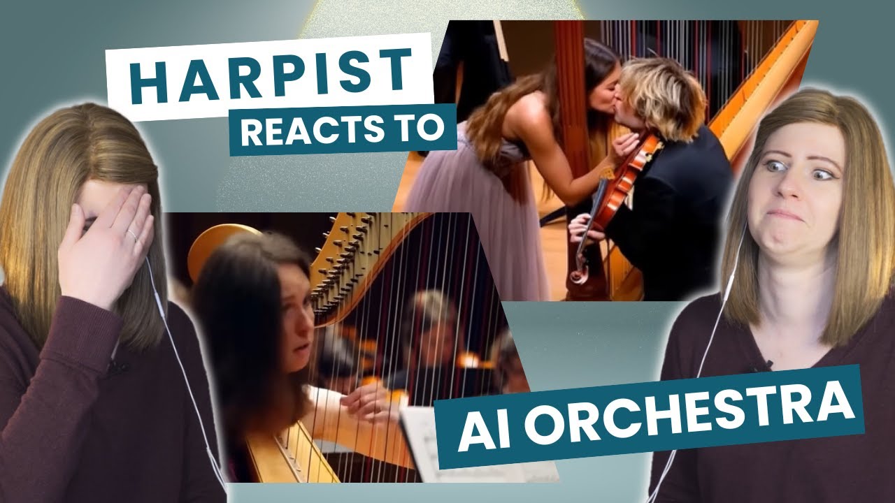 Harpist Reacts to Hilarious AI Orchestra - Harp Chaos!