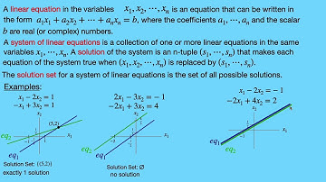 Systems of Linear Equations Introduction
