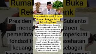 RABOWO MINTA 88,7 JUTA RUMAH TANGGA BUKA REKENING  BANK! #trending #viral #info #videoshort #shorts