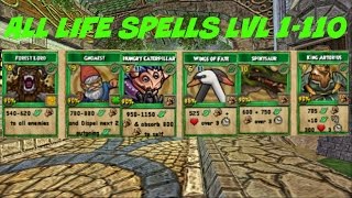 Wizard101: All Life Spells Level 1-110