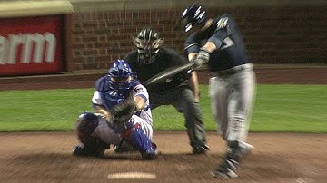 MIL@CHC: Lucroy doubles to right to plate Weeks