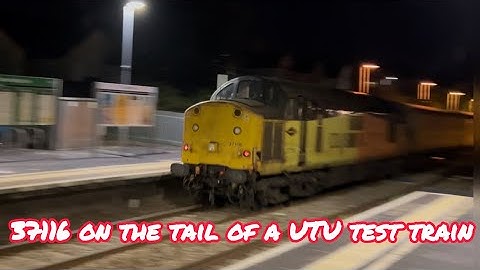 Colas 37116 and a UTU test train head to Cornwall @ Keyham Station - 03/06/25 #networkrail #colas