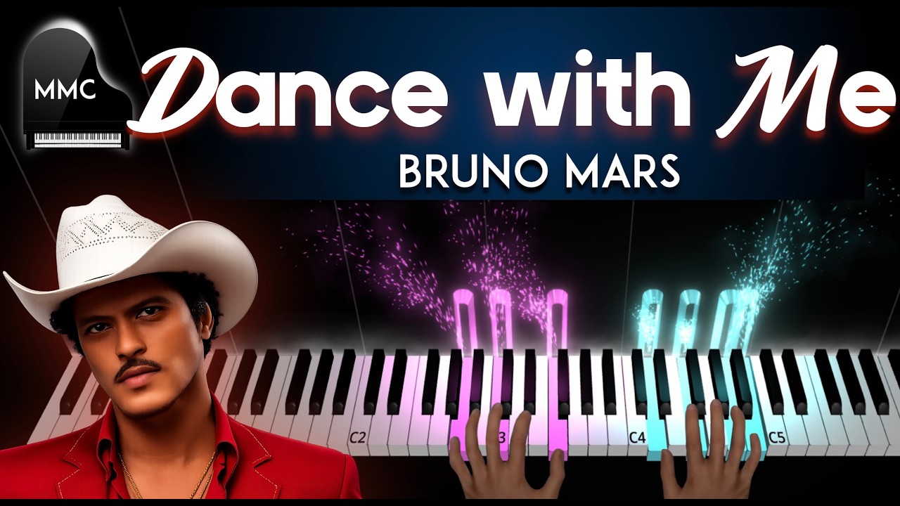 Dance With Me by Bruno Mars piano cover/tutorial + sheet music + lyrics