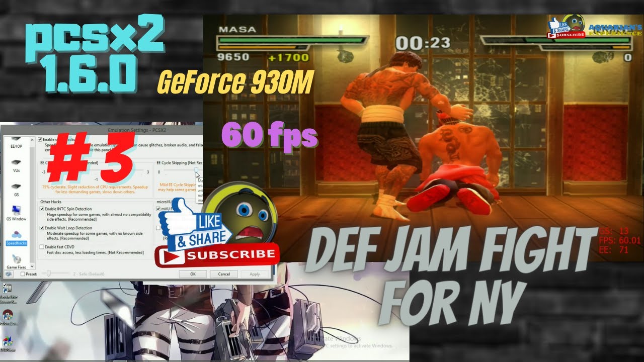 PCSX2 Def Jam Fight for NY Settings - 1.6.0 Part 3