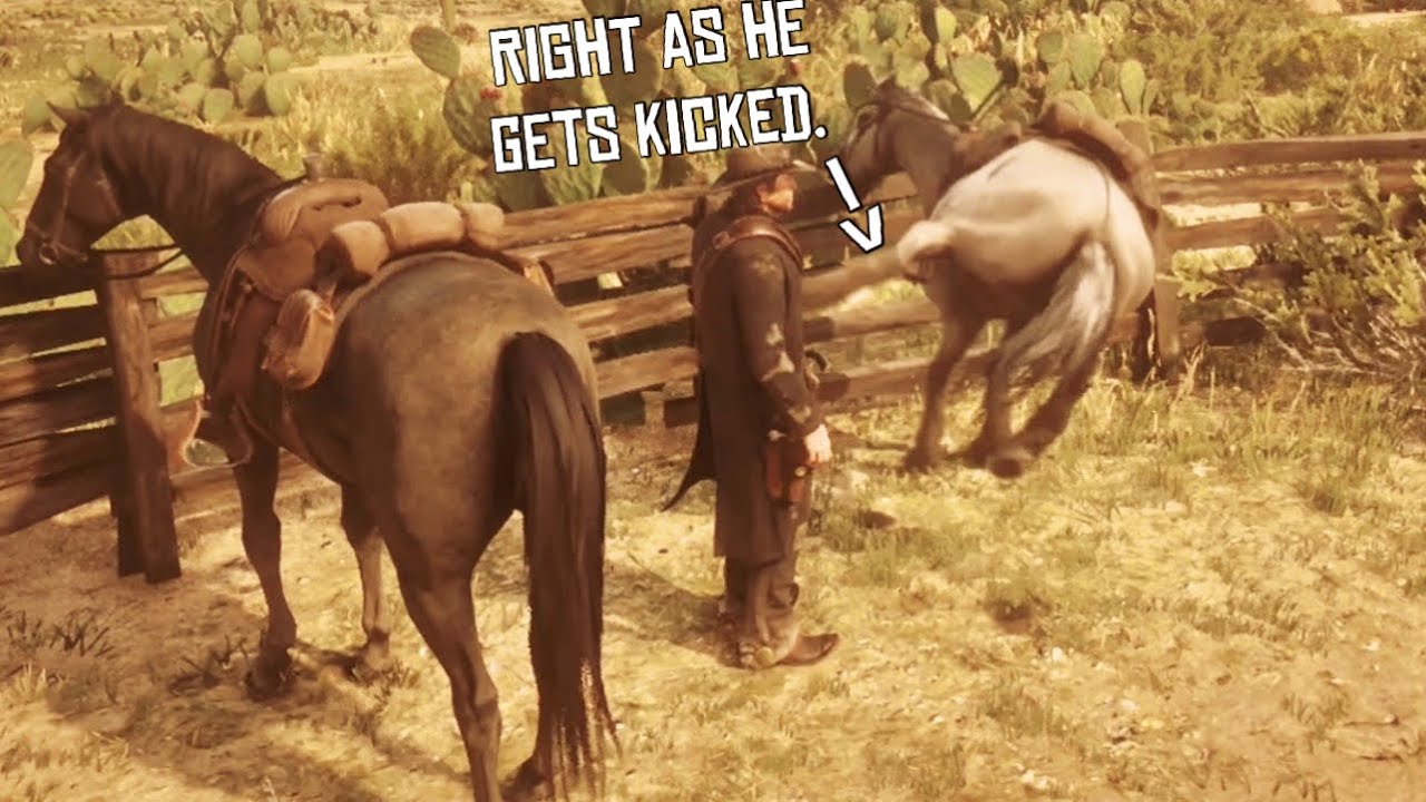 John Marston Gets Instant Karma From Both Horses Red Dead Redemption