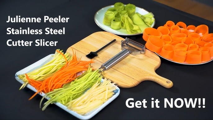 3 Cutter Head Vegetable Peeler with Lid Julienne Cutter Multi