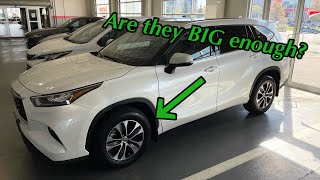 Toyota Highlander XLE wheels TOO SMALL!? Let’s see!