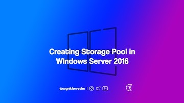 How to configure storage pool in windows server 2016
