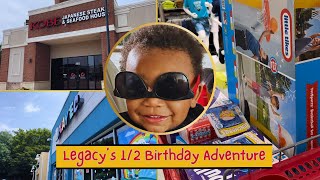 Half Birthday Fun - Play EC, Kobe Steak House, Target & Ice Cream