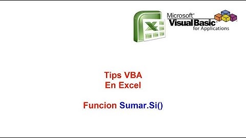 Funcion Sumar Si VBA Tips VBA