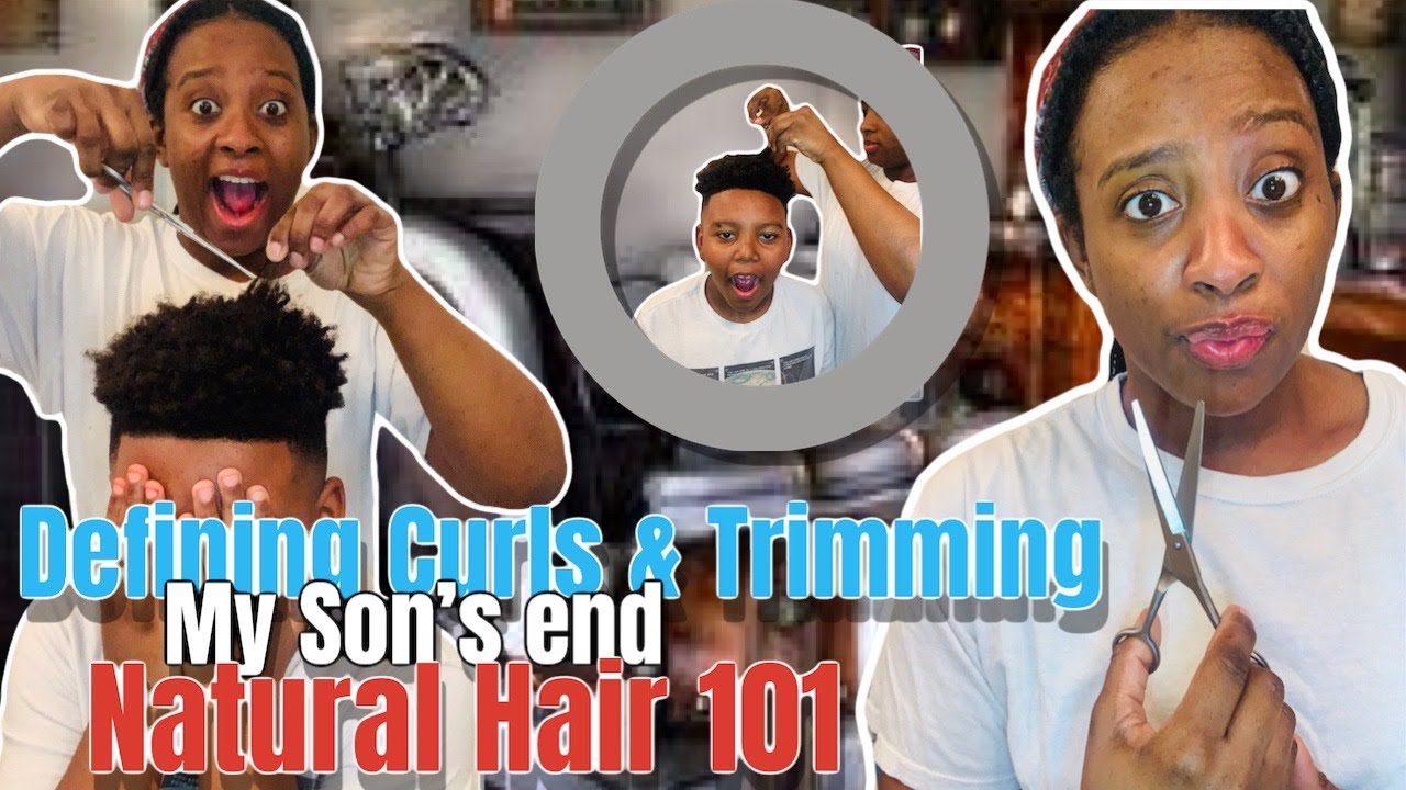 Defining Curl's & Trimming My Son's Ends [[Natural Hair 101]] YouTube