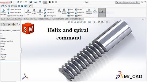 How to use/create Helix and spiral command in 3d SolidWorks |SolidWorks Tutorials 2018
