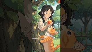 The First Apricot 🍑 | A Ghibli-inspired moment of kindness #shorts #cozy #asmr
