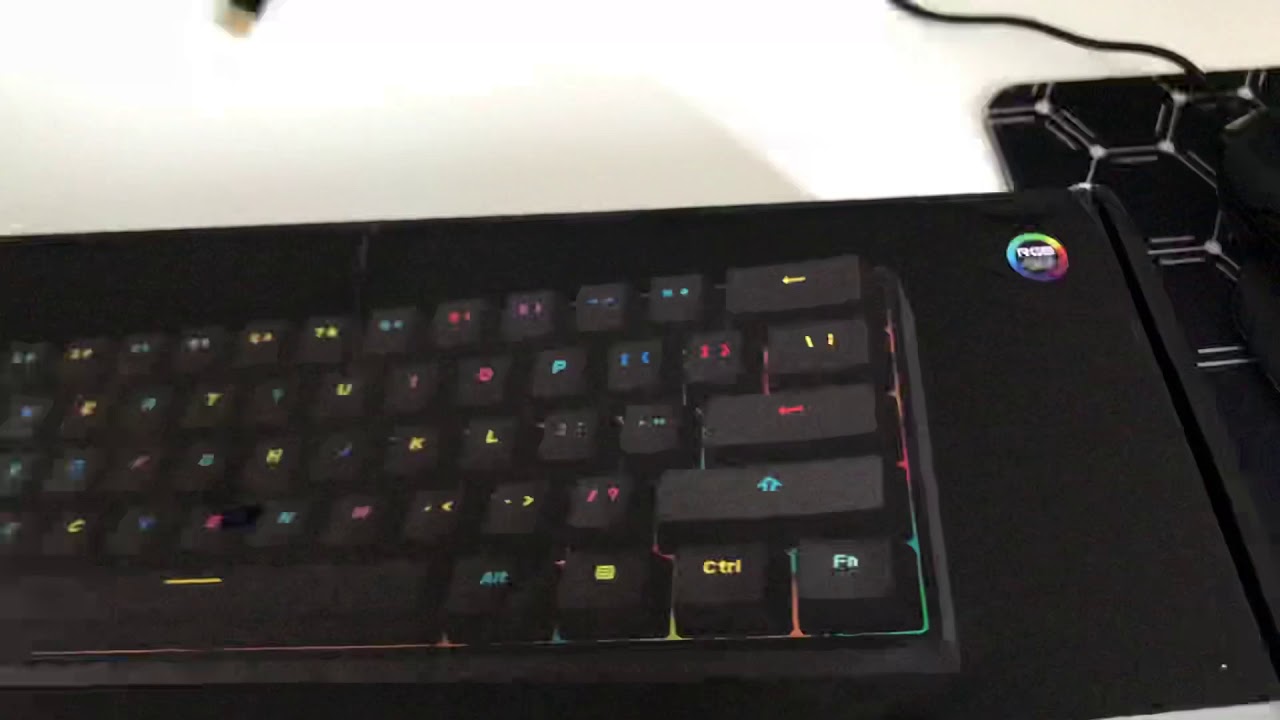 Clavier de jeu mécanique Motospeed CK61 RGB, blanc (6953460501928