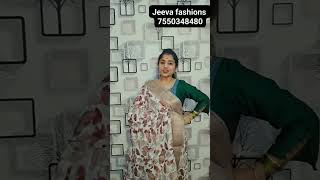 7550348480 Jeeva Fashions #shakthifashionstudio #shorts #saree #lenin #tussar #digitalprintsarees