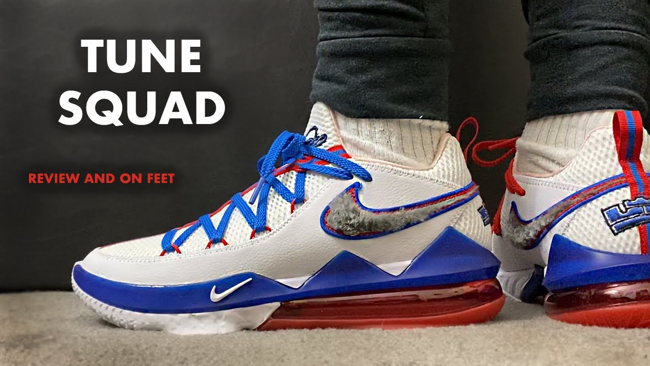 lebron 17 low tune squad on feet