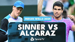 THRILLING Jannik Sinner vs Carlos Alcaraz Match | Indian Wells 2024 Highlights image