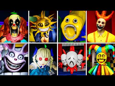 Wonderland: All Monsters Jumpscares &amp; All Bosses Chases + Ending (Showcase)