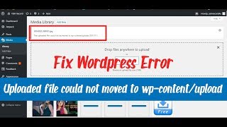 [Solved] The uploaded file could not be moved to wp-content/uploads/2017/11 error in Wordpress