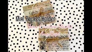 Mini Pocket Holder - Vintage Style | Your Creative Studio SEPT 21 | Project Share\/Process Video
