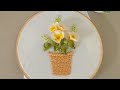 Ribbon Embroidery Craft Tutorial - Flowers in Vase