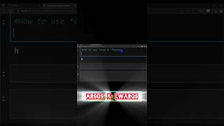 Args and kwargs #codeeveryday #codeprep #codetips #coding #codeadventure #python #codingcommunity  #