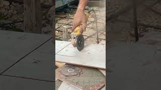 Cutting Tile with Angle Grinder