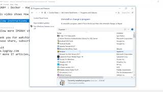 IPGRAY : Docker -  How to uninstall Docker container from windows