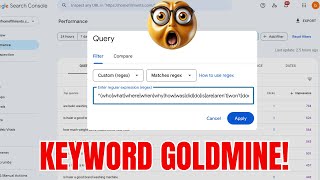 Setup This Regex GSC Filter to Find Hidden Keywords (30 Second Hack)