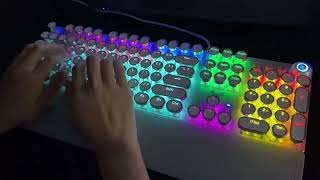 AULA F2088 Steampunk Typewriter Stryle Mechanical Keyboard