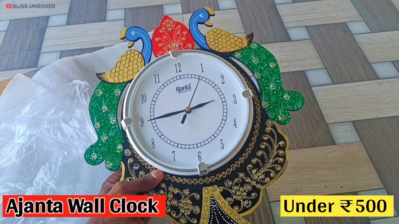 ajanta wall clock peacock wall clock Home Decor ideas YouTube