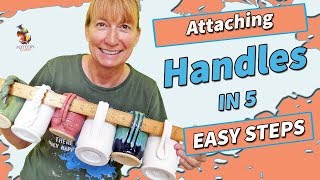 Attaching Handles to Mugs in 5 easy Steps - Pottery Making For Beginners