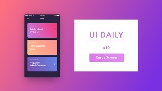 UI Daily #10 Cards Screen