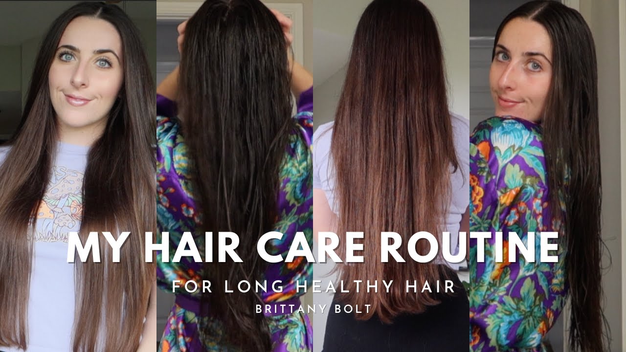 my haircare routine for long & healthy hair + favorite products - YouTube