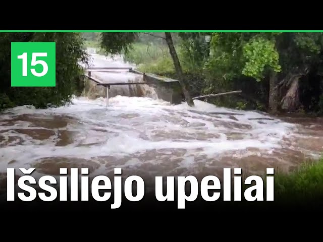 Liūtims skalbiant Kaišiadorių rajoną - išsilieję upeliai