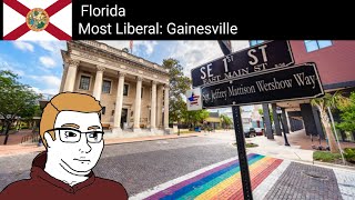 Most CONSERVATIVE vs Most LIBERAL City in Every U S State