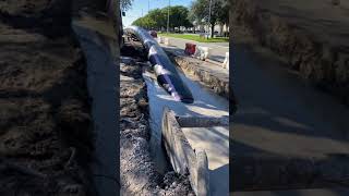 Horizontal Directional Drill - 42-inch Pipe Being Pulled