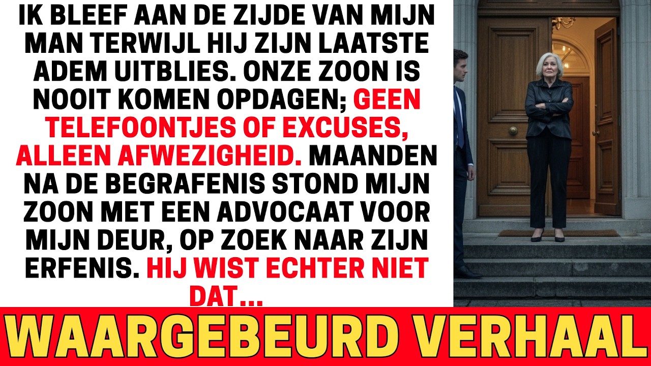 MIJN ZOON LIET MIJN MAN IN DE STEEK OP ZIJN STERFBED EN LIET MIJ ALLEEN ACHTER MET HET VERDRIET
