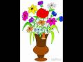 Beautiful Flower Pot Digital Art 🌸 Aesthetic Drawing Timelapse