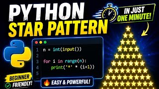 Python Star Pattern Program ⭐ | Print Stars Using User Input | Python Beginner Tutorial