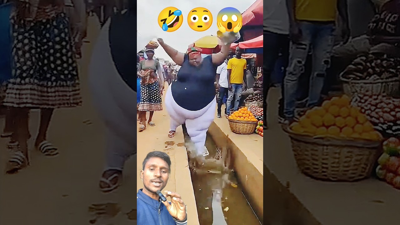 बाज़ार में अफ्रीका की लड़की गटर में गिर गई 😱 | 