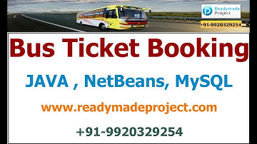 eBusTicket - Bus Ticket Booking System, JAVA and MySQL Installation and Working  Demo Video