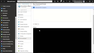 Azure Tip: "Run Command" bei einer VM (virtual Machine) in Azure für PowerShell Befehle