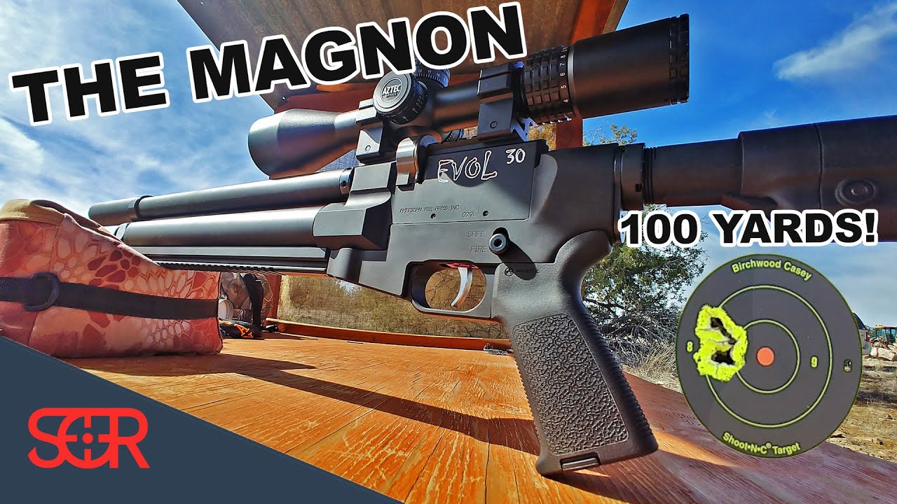 AMAZING 100 YARD ACCURACY! The MAGNON by American Air Arms - EVOL .30 CAL REVIEW