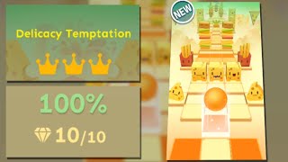 Rolling Sky Level 49 Delicacy Temptation 100% Clear - All Gems & Crowns
