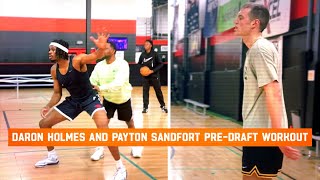 DaRon Holmes and Payton Sandfort 2024 NBA Draft Workout