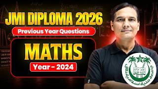 JMI Diploma Entrance Exam 2026 | Maths - Previous Year Questions (2024)