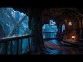 Sitting In A Treehouse During Heavy Rain Quiet The Mind Ease Tension With Fireplace Rain Sounds