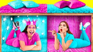 Secret Rooms Under The Bed | Rich VS Broke Prank Wars by TeenTeam Challenge