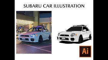 Vector of Subaru Car using Adobe Illustator  / Speed Art